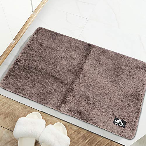Nikou Weiche Fußmatte, rutschfest, saugfähig, Fußmatte, Bettvorleger, für Zuhause, Badezimmer, Schlafzimmer, Braun, 80 x 120 cm, Bodenmatte, Fußmatte, Bodenteppich von Nikou