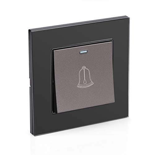 Nikou Türklingel Türklingel aus Gehärtetem Glas 220~250V Druckknopf Türklingel Schalter Türklingelschalter mit Glasscheibe für das Home Hotel von Nikou