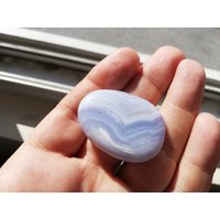 Blaue Spitze Achat Palmstein 40x30 Mm 130 Ct von NiksterTreasureChest