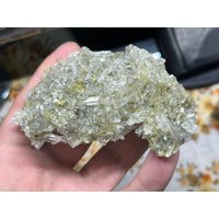 Epidot in Klarem Quarz Kristall Cluster 95x64 Mm Bulgarien von NiksterTreasureChest