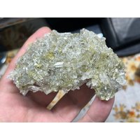 Epidot in Klarem Quarz Kristall Cluster 95x64 Mm Bulgarien von NiksterTreasureChest