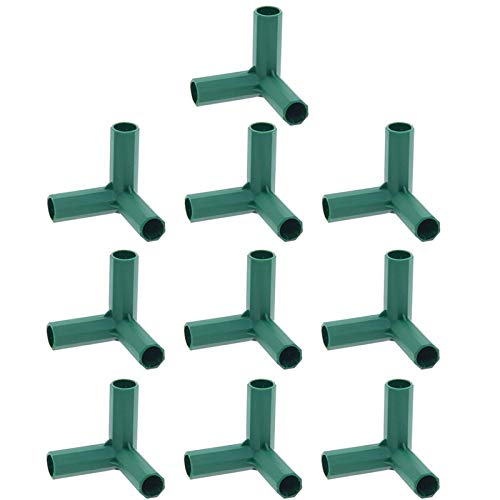 10 Stück 16 mm PVC-Verbindungsstücke, robuste Gewächshaus-Rahmen, Möbelverbinder, Gewächshaus-Rahmen, Kunststoffrahmen, PVC-3/4/5-Wege-T-Stück. von Niktule