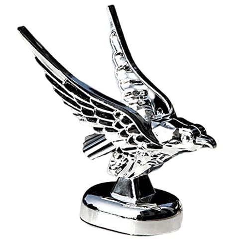 Ad-ler Kühlerfigur,Selbstklebender Haubenadler Standaufkleber,ad-ler figur,kühlerfiguren,auto tier ornamente,Auto Metall Logo Aufkleber, Abzeichen Skulptur Ad-ler Verzierung für LKW Auto Styling von Niktule