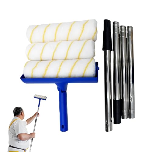 Farbroller | Professionelles Maler Set - Bequemer Farbroller mit Teleskopstange für Möbelprojekte Wandrenovierung Innenraumgestaltung Heimwerker Farbroller | Professionelles Maler Set - Bequemer Farbroller mit Teleskopstange für Möbelprojekte Wandrenovierung Innenraumgestaltung Heimwerker von Niktule