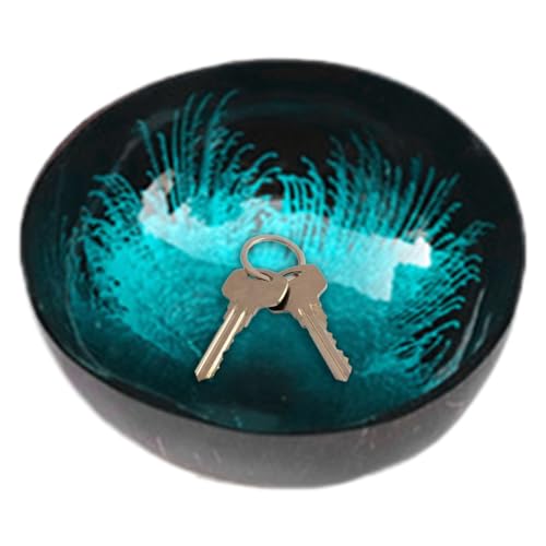 Kokosnuss Servierschüssel,holzschale,schlüsselschale,schale deko,Polierte Dekoschale,Heimdekoration für Büro,Zuhause,Servieren von Früchten,Nüssen,Schlüsselaufbewahrung,Salatschüsseln für Salate von Niktule