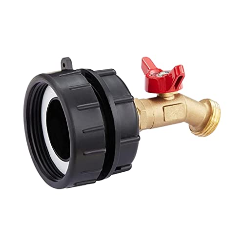 Niktule Beschläge für IBC-Behälter - IBC Tote Wassertank Adapter 1/2 Zoll Messing Wasserhahn mit Absperrvent mit Kugelhahn | IBC Tote Wassertank Adapter Schlauchverbinder Anschluss Gartenschlauch Niktule Beschläge für IBC-Behälter - IBC Tote Wassertank Adapter 1/2 Zoll Messing Wasserhahn mit Absperrvent mit Kugelhahn | IBC Tote Wassertank Adapter Schlauchverbinder Anschluss Gartenschlauch von Niktule