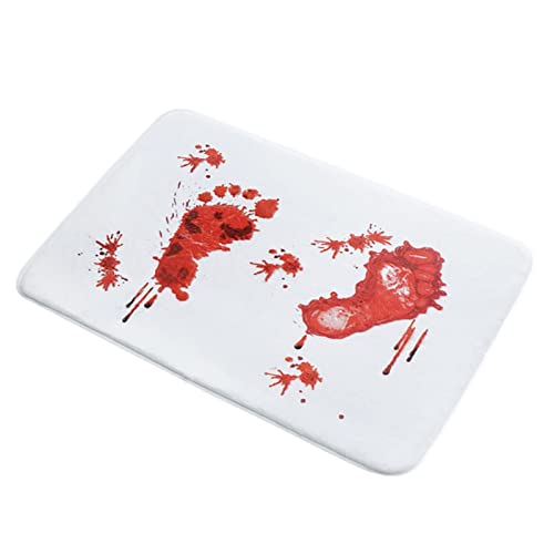 Niktule Halloween-Blut-Badteppich | Wasserabsorbierende Eingangs-Fußmatte für Badezimmer - Bloody Mat Red Horrible Bodenmatte für Badezimmer, Waschbecken, Küchen Niktule Halloween-Blut-Badteppich | Wasserabsorbierende Eingangs-Fußmatte für Badezimmer - Bloody Mat Red Horrible Bodenmatte für Badezimmer, Waschbecken, Küchen von Niktule