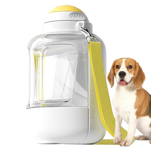 Niktule Hundewasserflasche, tragbare Hundewasserflasche,Reise-Hundetrinkflasche - Wasserspender für Hunde mit großer Kapazität, 2-in-1-Trinknapf für Welpen, auslaufsichere Hundeflasche, von Niktule