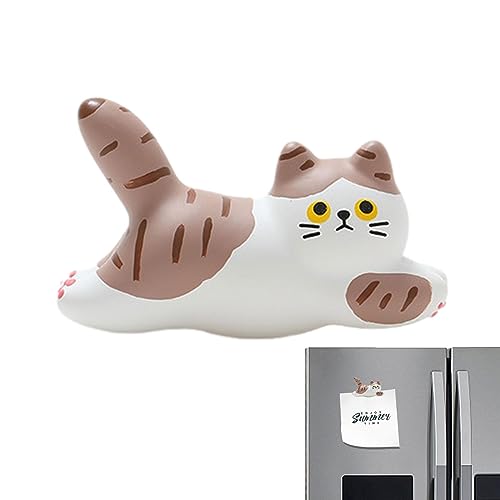 Niktule Katzenmagnete für Schließfachdekoration | Kühlschrank-Magnete mit laufender Katze aus Kunstharz für Heimdekorationen | Katzengeschenke für Katzenliebhaber, lustige Magnete von Niktule