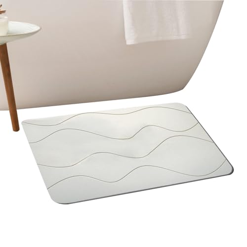 Niktule Kieselgur Duschmatte | rutschfeste Badezimmer Unterlage | Saugfähige Waschbare Matte Mit Geometrischem Design Schnelltrocknend Für Küche Badewanne Und Boden von Niktule