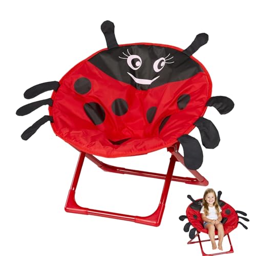 Niktule Kinder Strandstuhl,Marienkäfer Kinderstuhl Garten Klappstühle Für Kinder - Klappbarer Strandsitz Campingmobel Madchen von Niktule