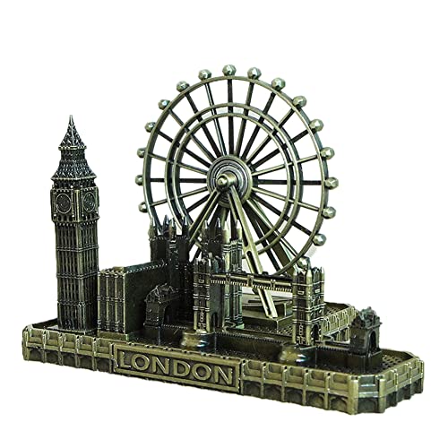 Niktule London Tower Bridge-Statue | London-Modell-Dekor - Vintage Metallfigur für Desktop-Wohnzimmer-Party-Dekoration, London-Souvenirs-Geschenke von Niktule