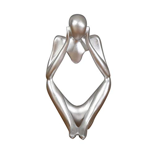 Niktule Mini-Figuren Dekoration, Denker Resin Abstrakte Statue Skulptur, Moderne Abstrakte Denker Menschen Männer Ornament Skulptur 3D Denker Statue Abstrakte Denker Resin Skulptur für Desktop von Niktule