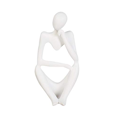 Niktule Mini-Figuren Dekoration, Denker Resin Abstrakte Statue Skulptur, Moderne Abstrakte Denker Menschen Männer Ornament Skulptur 3D Denker Statue Abstrakte Denker Resin Skulptur für Desktop von Niktule