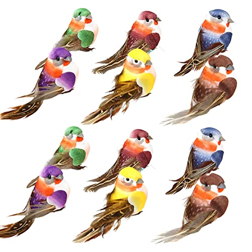 -Künstlicher Vogel zum Simulieren | Miniatur von farbigem Topf, Vogel aus Kunstschaum, Kunsthandwerk, Vögel für Zuhause, Partydekorationen von Niktule