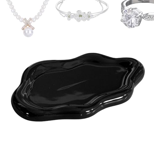 Niktule Schmuckschale,schmucktablett,Keramik Waschtisch Ringhalter,clean Girl Aesthetic deko,ästhetische Schlüssel Display Platte,Raumdekor Schmuckschale für Armbänder,Parfü,Ringe,Ohrringe,Schlüssel von Niktule