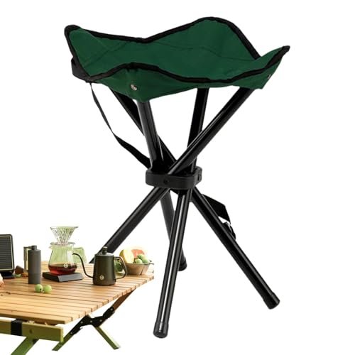 Niktule Tragbarer Campinghocker, Reisehocker - Klappbarer Angelhocker,Tragbarer Campinghocker, Leichter Faltbarer Hocker für Outdoor-Wanderungen, Rucksacktouren, Angelpicknicks von Niktule