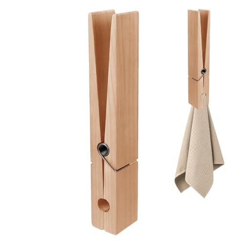 Riesige Wäscheklammern Aus, Hölzerne Handtuchhalter, Kleiderklammern Mit Feder, Große Kleiderklammern Aus, Platzsparend Und Robust, Wand-Wäscheklammer Für Wohnzimmer, Waschküche Riesige Wäscheklammern Aus, Hölzerne Handtuchhalter, Kleiderklammern Mit Feder, Große Kleiderklammern Aus, Platzsparend Und Robust, Wand-Wäscheklammer Für Wohnzimmer, Waschküche von Niktule