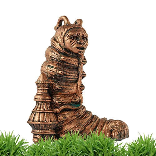 Statue des Gartens, Alice im Wunderland, Spielset mit Figur Alice Hut, weißer Kaninchen, Cheshire und Raupe | Figur von Niktule