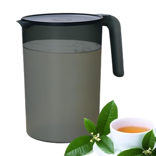 Wasserkrug Mit Deckel, 2 Liter Saftkrug Mit Deckel, Großem Fassungsvermögen Wasserkrug, Sichtbarer Wasserbehälter Mit Rutschfestem Griff, Hochtemperaturbeständiger Wasserspender Für Tee von Niktule