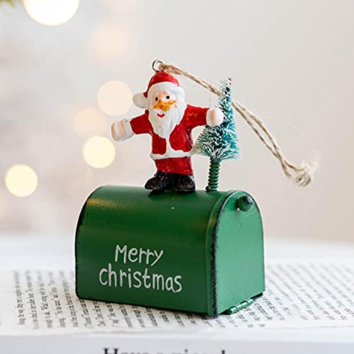 Weihnachtsbriefkasten, Weihnachtsdekorationen, Weihnachtsdekoration Für Zuhause Metall Eisen Rot Briefkasten, Weihnachten Schmiedeeisen Ornamente Kreative Metall Briefkasten Dekoration von Niktule