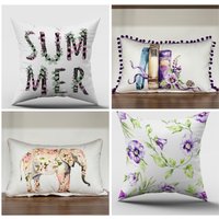 Sommer Trend Lumbal Kissenbezug| Outdoor Lila Kissen| Kissenhülle| Sunbrella Dekokissen| Blumen Home Dekor| Paspelkissen von NileArtDesign