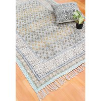 Boho-Teppich, Handgefertigter Teppich, 8x10-Teppich, Berber-Teppich, Baumwollteppich, Dhurrie-Teppich, Schlafzimmerteppich von NileshArtsIndia