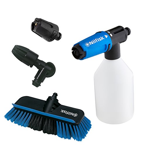 Nilfisk Car Cleaning Kit 4er Set - Super Foam Sprayer + Bürste + AutoNozzle + UnderChassis Nozzle - Hochdruckreiniger-Zubehör von Nilfisk