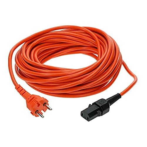 Nilfisk Netzkabel für Industriesauger (Länge 15 m, Kabel abnehmbar, Farbe orange, Stromkabel) 107402901 von Nilfisk