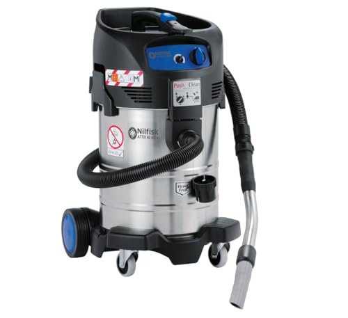 Nilfisk Sicherheitssauger ATTIX 40-OM PC TYPE 22 (für explosionsgefährliche Stäube, für ATEX Zone 22, inkl. Saugschlauch 4 m + Handrohr, Luftmenge 3200 l/min, 1400 W) von Nilfisk