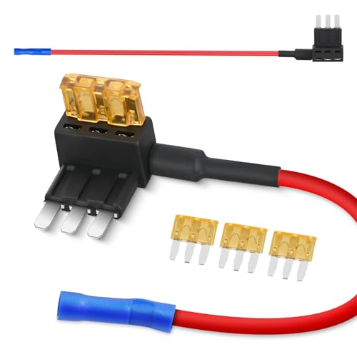 Nilight 2 Pack Micro 3 Sicherung Tap Add-a-Schaltklinge Stil Erweiterbare Schaltung Tap Adapter Befugnisse 12 Volt Unterkörper Underglow Innenbeleuchtung & Zubehör 3 Stücke 5A Sicherungen von Nilight