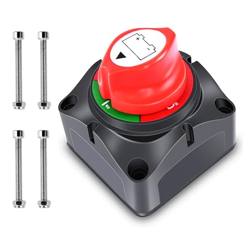 Nilight - 90015A Batterieschalter 12–48V Wasserdicht Schwerlast Batterie Power Cut Master Switch Trennschalter Trennschalter für Auto, Fahrzeug, Wohnmobil und Marine Boat (Ein/Aus), 2 Jahre Garantie von Nilight