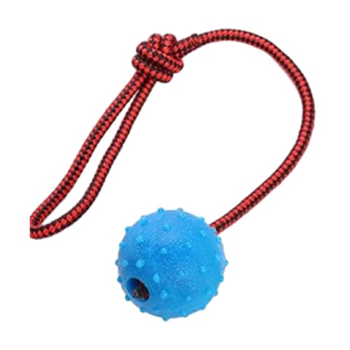 Nilioyul 2 x robust und langlebig – elastischer Ball für Haustiere für langanhaltendes Spielen, Gummi Zahnknirschen, Trainingszubehör, massiver Gummiball, Blau, kleine Größe von Nilioyul