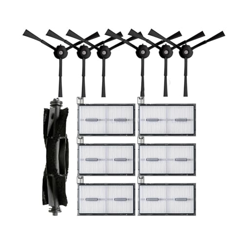 Ersatzteil Kompatibel mit Eufy X8 Pro Roboterstaubsaugerteilen Hauptseitenbürste Hepa-Filter Mopptuch Lappen Staubbeutel Zubehör Ersatzteil(Set-6) von Nilnyvda