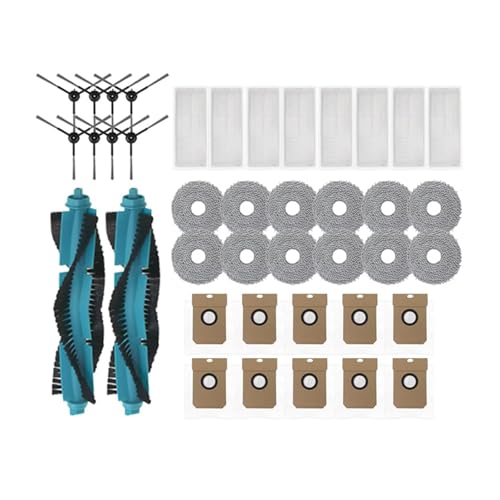Kompatibel mit Cecotec Conga 11090 / Conga 13090 Spin Revolution Vakuumteile Hauptrolle Seitenbürste Hepa-Filter Mopptuch Staubbeutel(SET5) von Nilnyvda