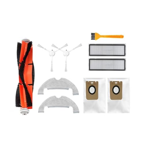 Kompatibel mit Dreame Bot D10 Plus / RLS3D / Z10 Pro / L10 Plus Roboter-Staubsauger, Rollen-Seitenbürste, HEPA-Filter, Wischtuch, Staubbeutel, Zubehör(Set1) von Nilnyvda