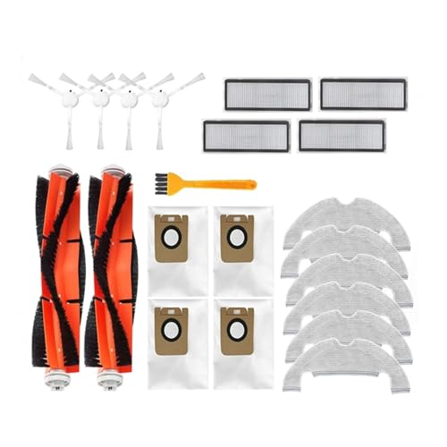 Kompatibel mit Dreame Bot D10 Plus / RLS3D / Z10 Pro / L10 Plus Roboter-Staubsauger, Rollen-Seitenbürste, HEPA-Filter, Wischtuch, Staubbeutel, Zubehör(Set2) von Nilnyvda