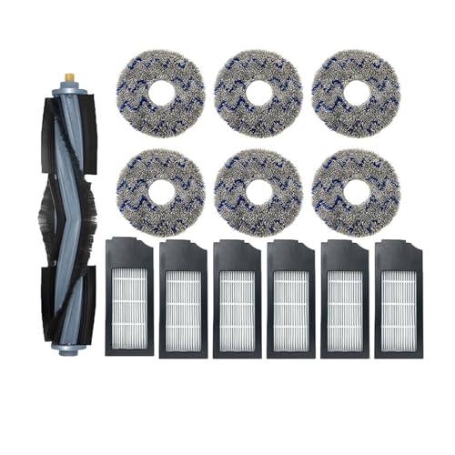 Kompatibel mit Ecovacs Deebot X1 Omni Turbo Staubsaugerzubehör Hauptbürste HEPA-Filter Mopp Reinigungstuch Staubbeutelteile(Set2) von Nilnyvda