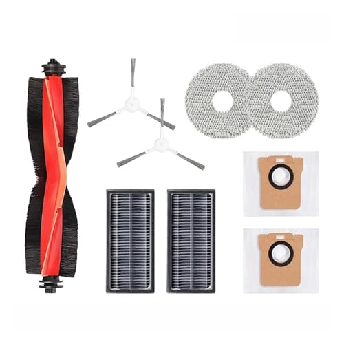 Kompatibel mit Xiaomi Mijia H40 M30S Roboter-Staubsauger Kehrmaschine Verbrauchsmaterial Hauptbürste Lappenfilter Seitenbürste Zubehör(Lavender) von Nilnyvda