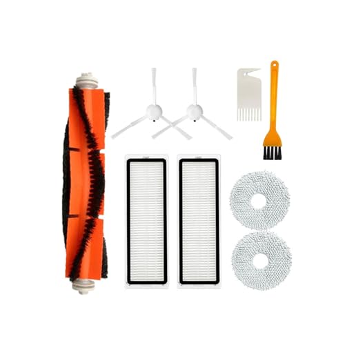 Kompatibel mit Xiaomi Roboterstaubsauger X10+ / X10 Plus B101GL Ersatzteile Zubehör Hauptseitenbürste Hepa-Filter Staubbeutel Wischtuch(Set E) von Nilnyvda