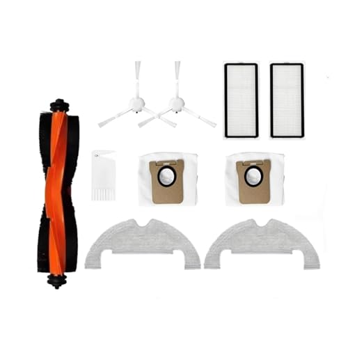 Zubehör Kompatibel Mit Xiaomi Robot Vacuum X10 Roboterstaubsauger Teile Ersatz Hauptseitenbürste Hepa-Filter Wischtuch Staubbeutel(Set1) von Nilnyvda
