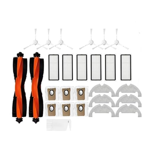 Zubehör Kompatibel Mit Xiaomi Robot Vacuum X10 Roboterstaubsauger Teile Ersatz Hauptseitenbürste Hepa-Filter Wischtuch Staubbeutel(Set4) von Nilnyvda