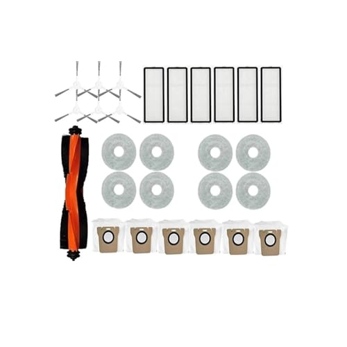 Zubehör Kompatibel Mit Xiaomi Roboter Staubsauger X20 + X10 + X20 Plus X10 Plus Teile Haupt Seite Bürste Hepa-Filter Wischtuch Staub Beutel Ersatz(Set4) von Nilnyvda
