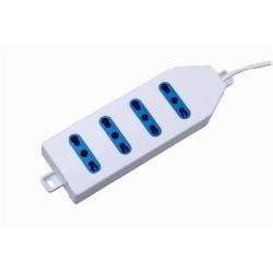 Nilox Mehrfachsteckdose mit 4 Ports Weiß Bipass von Nilox