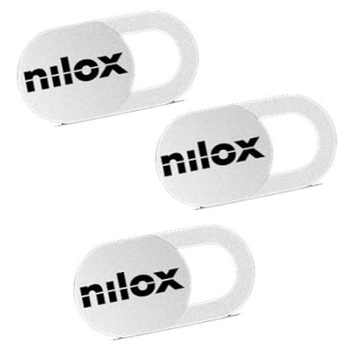 Nilox - Webcam Privacy - Abdeckung für PC-Kamera - Ultradünnes Design - Geeignet für Notebook, Tablet und TV - 3 Stück - Farbe Weiß von Nilox