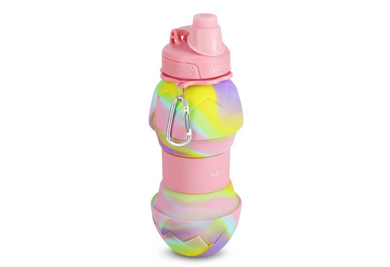 Nils Trinkflasche Faltflasche "Ananas" faltbare Trinkflasche für unterwegs rosa 700ml von Nils