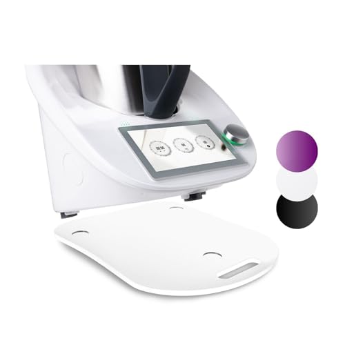 Niltava Gleitbrett für Thermomix TM6 & TM5 – Premium Acryl – Gleiter für Küchenmaschine – Müheloses Verschieben & Schutz für Geräte – Passgenau & Elegant – weiß von Niltava