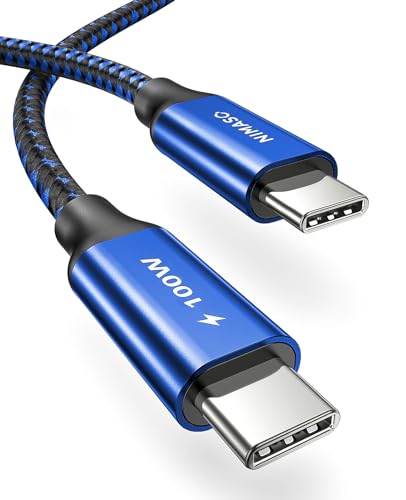 NIMASO USB C auf USB C Kabel, USB Typ C 100W 20V/5A PD Schnellladekabel mit E-Mark Chip Ladekabel und Datenkabel für MacBook,Macbook Pro,iPad Pro 2021/mini 6,MacBook Air,ChromeBook Pixel,Galaxy S8/S8+ von Nimaso