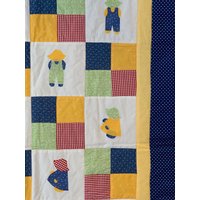 Patchwork-Kinderdecke/Quilt von NimbaQuilts
