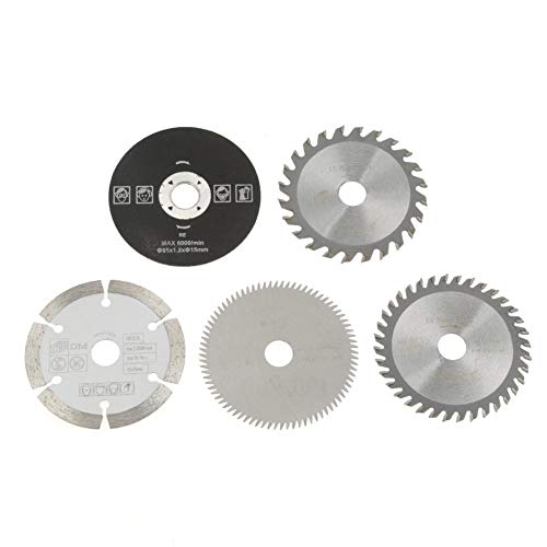 Nimoa 5 Stück Legierungskreissägeblatt 15 mm, Kreissägeblätter, Saw Handkreissäge Sägeblätter Schneidmesser Mini-Hartmetall-Kreissägeblatt für Schneidwerkzeuge (85 Innendurchmesser) von Nimoa